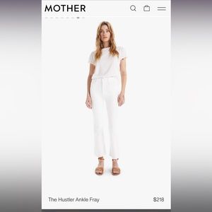 NWOT Mother Hustler Ankle Fray in “fairest of them all”. Size 26.